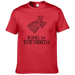 Game of Thrones T Shirt Men The North Remembers Blood Wolf