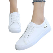 Load image into Gallery viewer, NEW Fashion white flats sneaker shoes