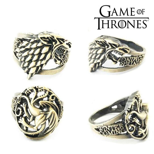 Game of Thrones House Targaryen Metal Ring